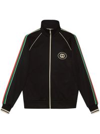 Gucci trainingsjack met logo - zwart