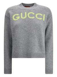 Gucci trui met gucci-intarsia - grijs