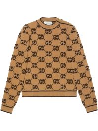 Gucci trui met jacquard - bruin
