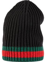 Gucci wool hat with web - zwart