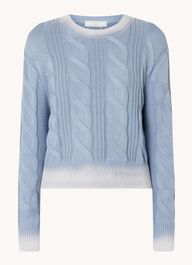 Guess arielle kabelgebreide trui met dip-dye dessin