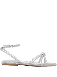 Guess usa geknoopte verfraaide sandalen - grijs