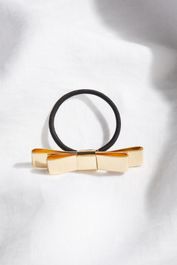 Gouden H & m - haarelastiek met strik - goud