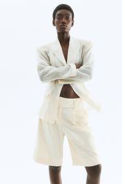 H & m - jersey bermuda shorts - beige