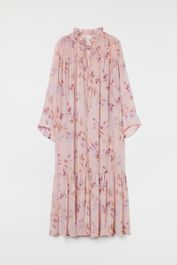 H & m - lange jurk van chiffon - roze