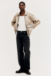 H & m - loose jeans - zwart - Zwart