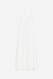 H & m - mouwloze strandjurk van popeline - wit