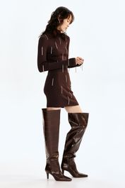 H & m - overknee laarzen - bruin