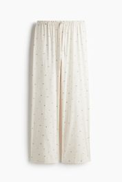 H & m - pyjamabroek met pointelledessin - wit