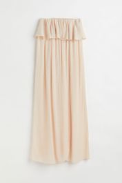 H & m - strandjurk met volant - beige