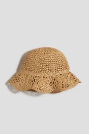 H & m - strooien zonnehoed - beige