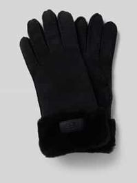 Handschoenen van lamsleer met labeldetail