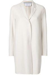 Harris wharf london concealed fastening elongated coat - beige