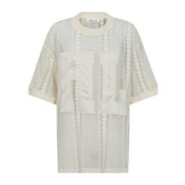 Haute l'amitié, dames, tops, wit, maat: xl katoen,