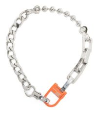 Heron preston schakelhalsketting - zilver