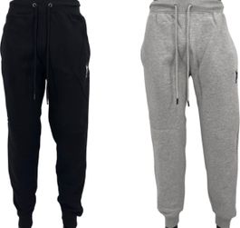 Hitman - 2-pack - joggingbroek heren - trainingsbroek heren - sportbroek heren - katoen - 1 x zwart en 1 x licht grijs - maat s