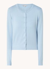 Hobbs michelle fijngebreid vest met ronde hals