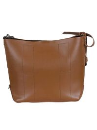 Hogan hobo bags - brown leather hobo bag with design in bruin