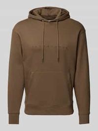 Rode Hoodie met labelprint
