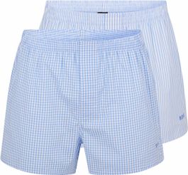Hugo boss heren boss 2p wijde boxershorts mix print blauw