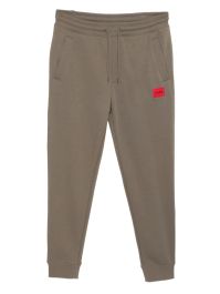 Hugo katoenen trainingsbroek met logo-applicatie - groen