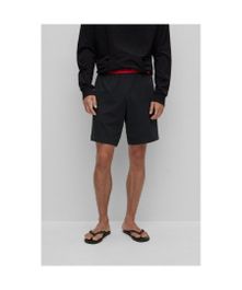 Hugo pyjamashort zwart/rood