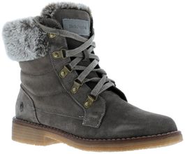 Hush puppies florence leren damesschoenen in taupekleurige boots