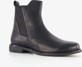 Hush puppies leren dames chelsea boots zwart - maat 39