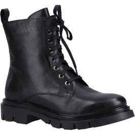 Hush puppies rhea leren vrouwen laarzen zwart