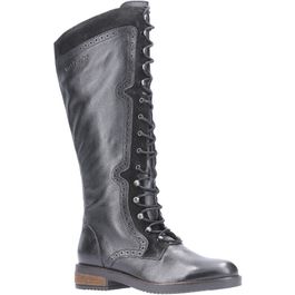Hush puppies womens rudy zip up leather lace up lange laarzen