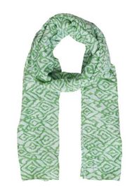 Ichi sjaal iachandra met all-over print groen/wit
