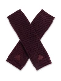 Paarse Isabel marant geribbelde handschoenen met logo - paars