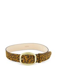 Isabel marant leren riem met luipaardprint - bruin