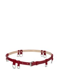 Isabel marant leren riem met ringdetail - rood