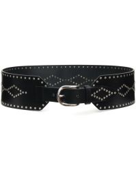 Isabel marant lucie leren riem met studs - zwart