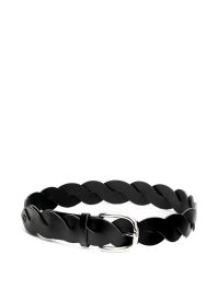 Isabel marant zigza riem van gevlochten leer - zwart