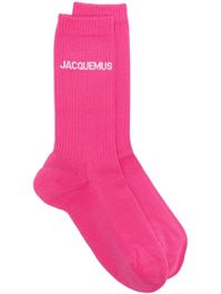 Roze Jacquemus sokken met logo jacquard - roze