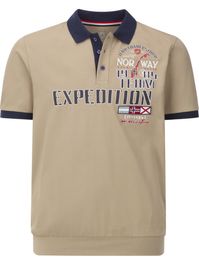Jan vanderstorm shirt 'erling' beige / rood / zwart / wit