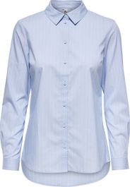 Jdy blouse jdymio met krijtstreep blauw/wit
