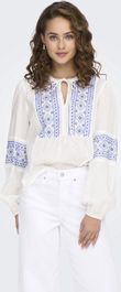 Jdy lulu embroidery ls shirt dames - maat s