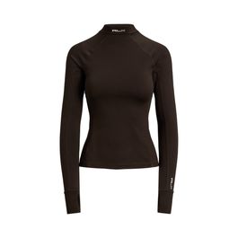 Jersey longsleeve met ronde hals en logo