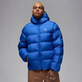 Jordan brooklyn puffer jassen heren - blauw - maat xl - katoen jersey