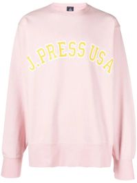 J.press sweater met logoprint - roze - Roze