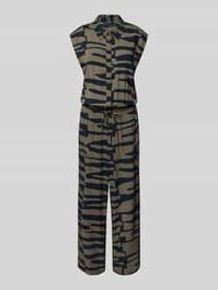 Groene Jumpsuit met overhemdkraag, model 'monny shadow'