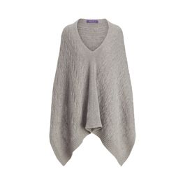 Kabelgebreide kasjmier poncho-sjaal