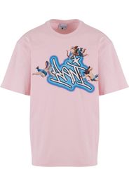 Karl kani shirt 'amor'  lichtblauw / rosa / zwart