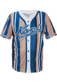 Karl kani shirt 'varsity'  donkerblauw / bruin / zwart / wit