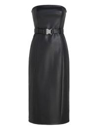 Karl lagerfeld jeans strapless midi-jurk - zwart