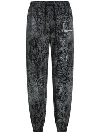 Karl lagerfeld jeans trainingsbroek met geborduurde print - zwart