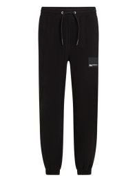Karl lagerfeld jeans trainingsbroek met logopatch - zwart